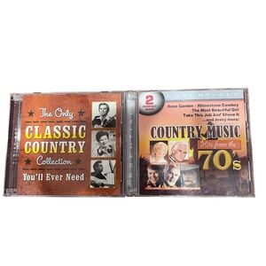 Lot of 2 CD's Classic Country Collection and 70's Music Double Albums